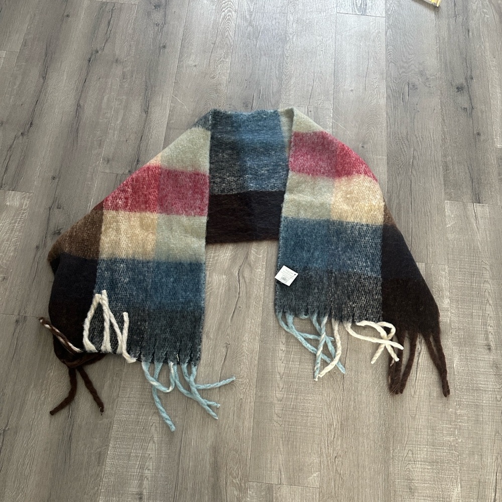 Nicole Soft Acrylic Scarf in Blue and Gray - Picture 3 of 3